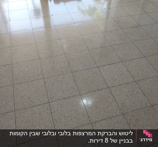 רצפה נקייה ומבריקה עם חלון ברקע